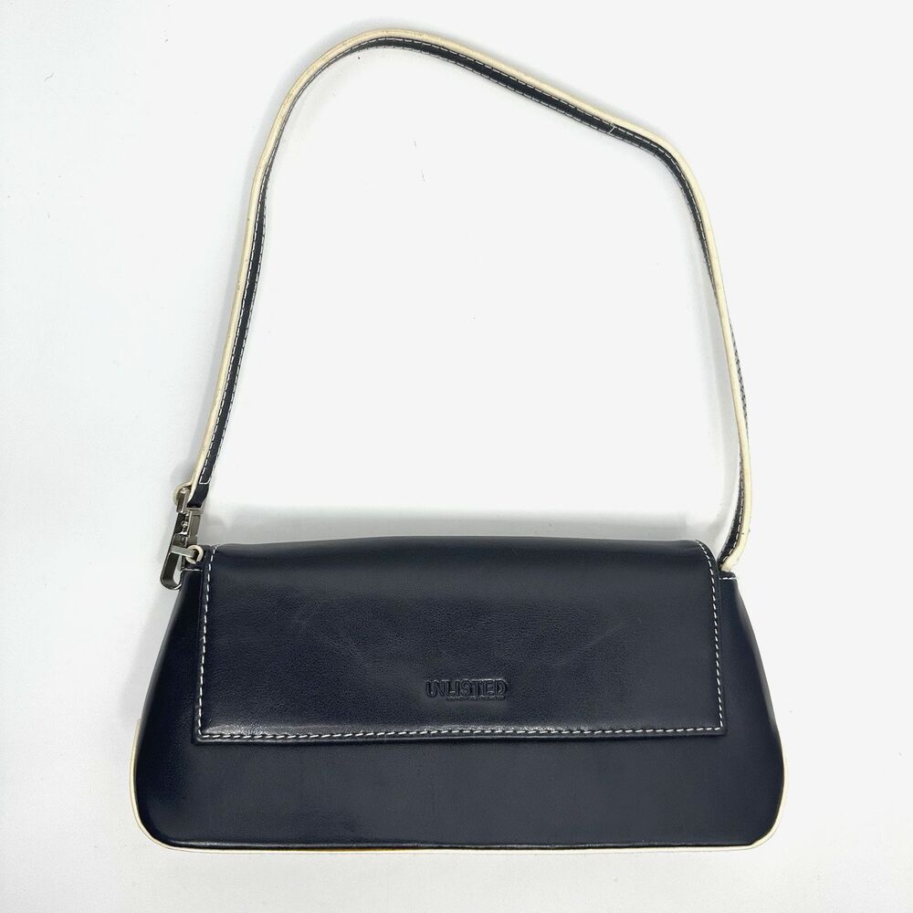 Unlisted By Kenneth Cole Y2K Mini Shoulder Bag Blue White Trim Purse